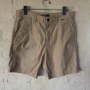 Hurley Men's Flat Front Chino Shorts in Tan size 31